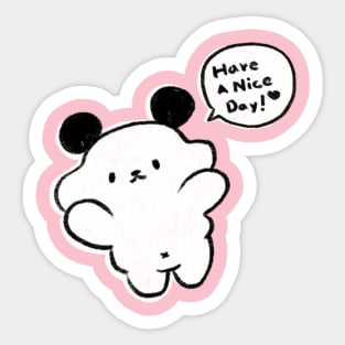 Puppy: Have A Nice Day Sticker